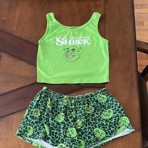 DreamWorks Shrek Lime Green Tank and Shorts